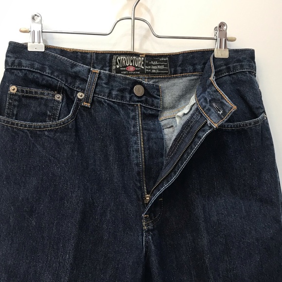 Men’s Vintage Structure dark denim Jeans 31X34 - Picture 5 of 12